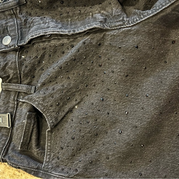 Universal Thread women’s size 10R Mid Rise style 90s Baggy black Jeans. Sequins - Picture 5 of 11